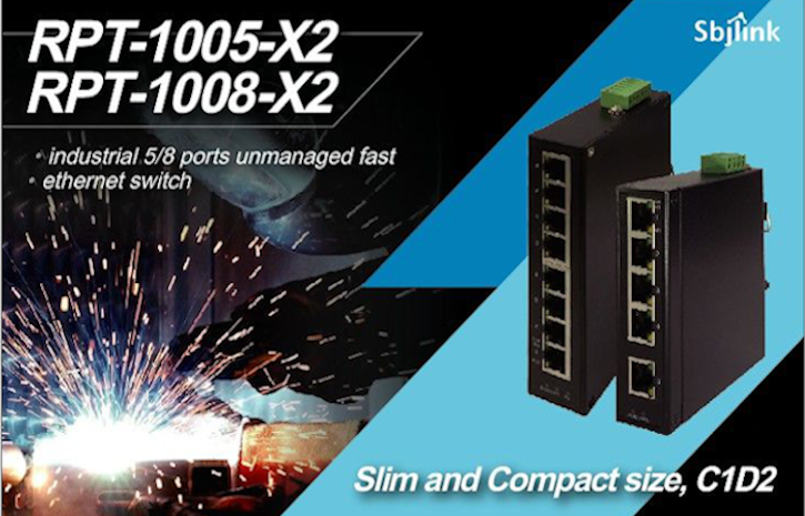 5/8 Port Compact Switch for Industrial Applications