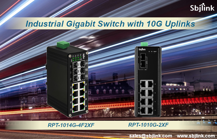 Industrial Gigabit Switch with 10G Uplinks
